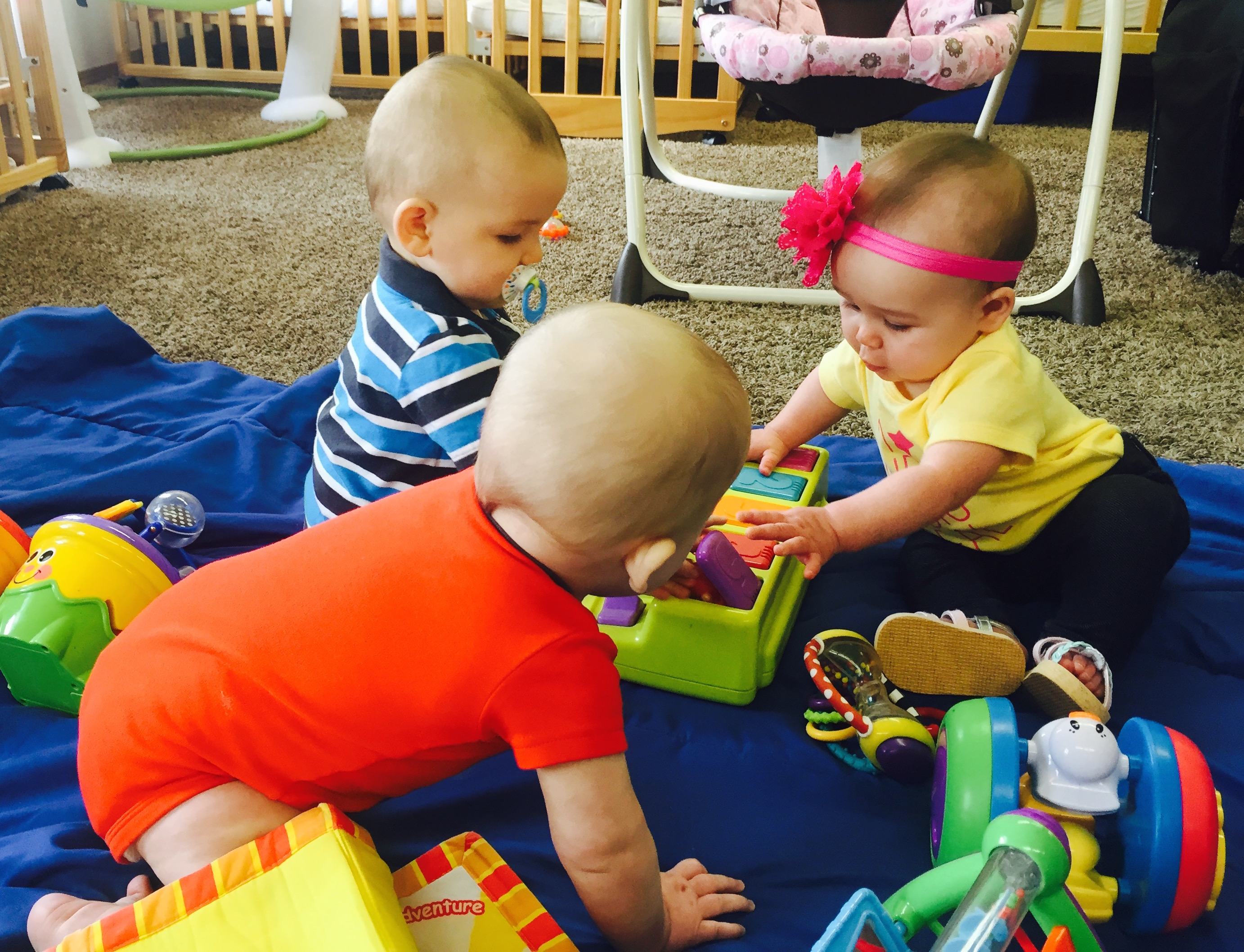 A picture of babies playing