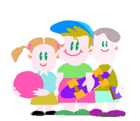 A picture of cartoon children